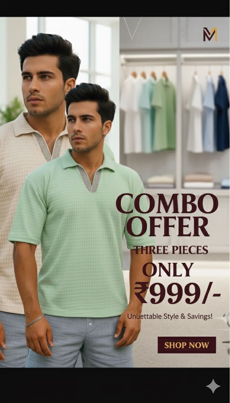100% ORGANIC COTTON POLO T-SHIRT COMBO 1999/-( Piece off 2)