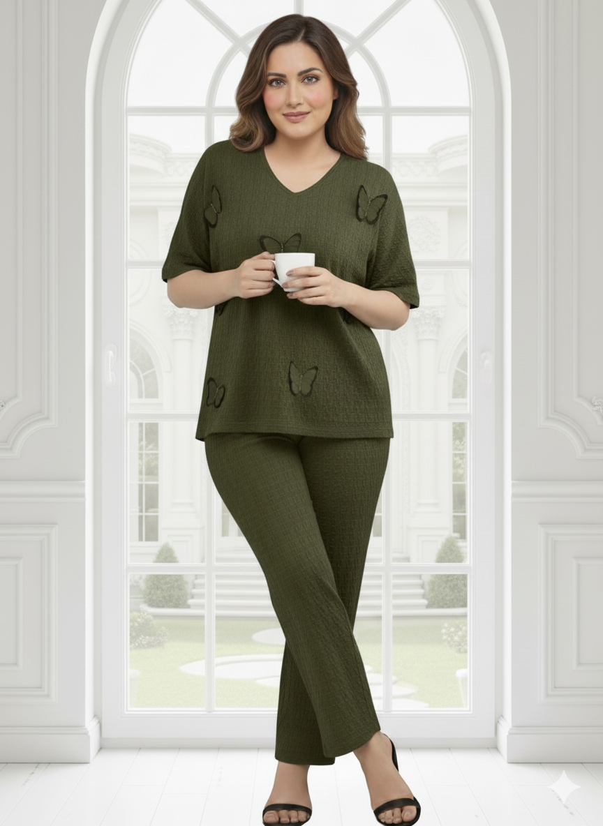 BUTTERFLY PETCH STYLISH ELEGANT COORD SET