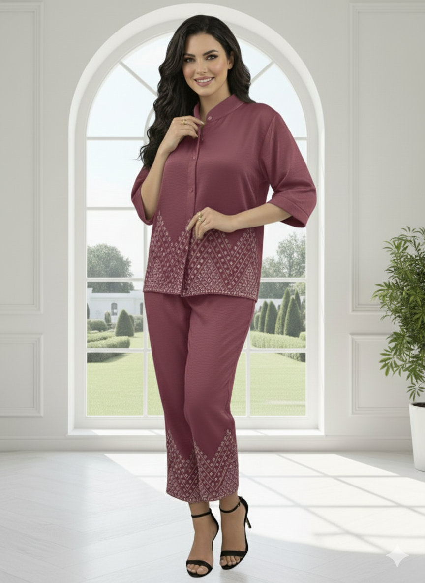 Trendy Embroydri Coord Set for Girl And Womens