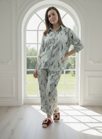 Imported Printed B/W Coord Set