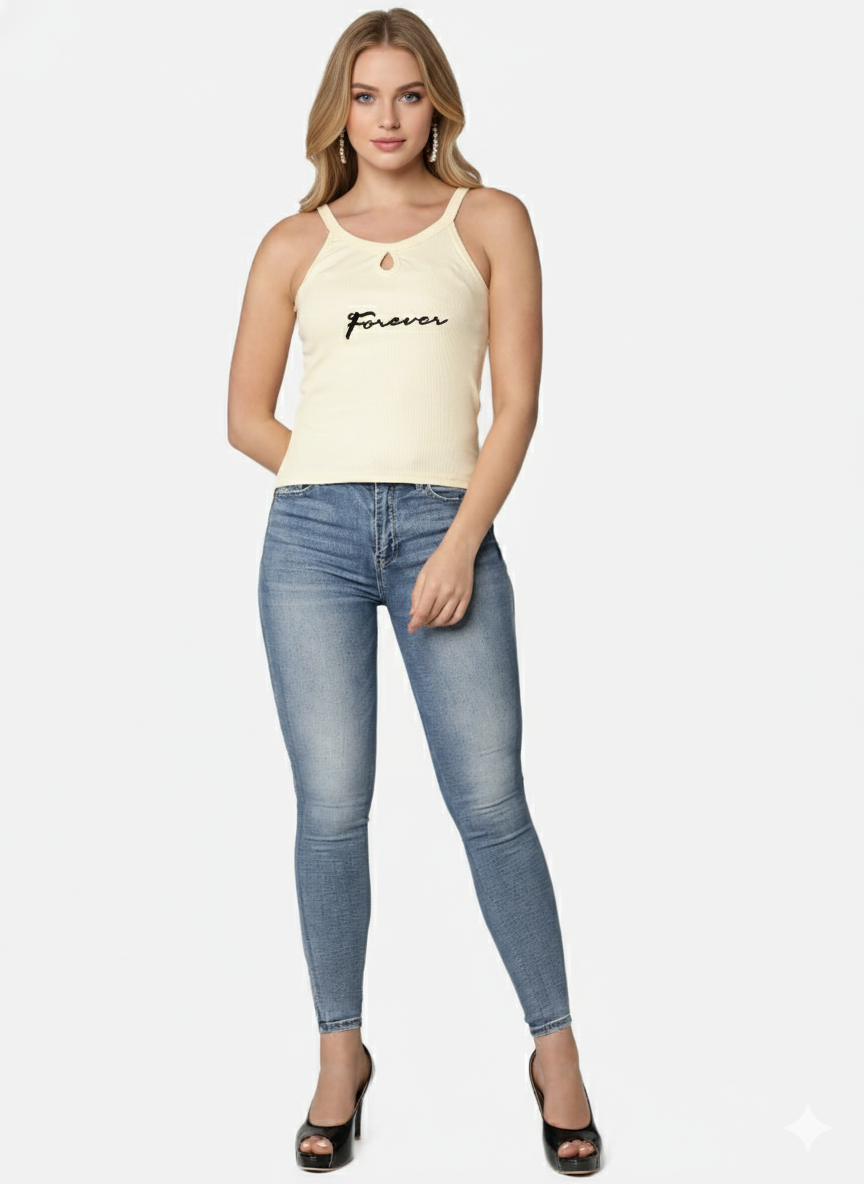 knitting tan top
