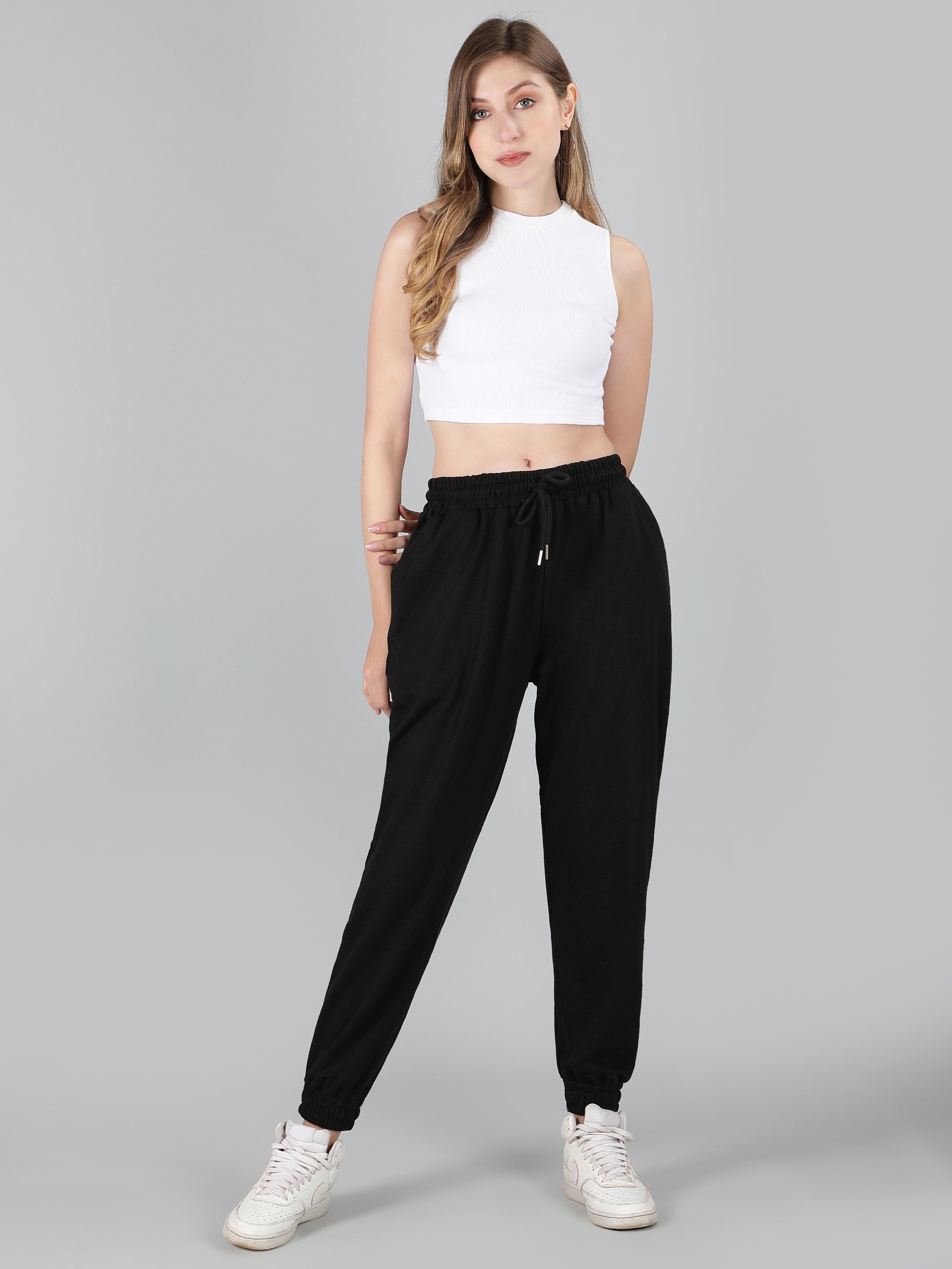 COTTON CASUAL BLACK PANT