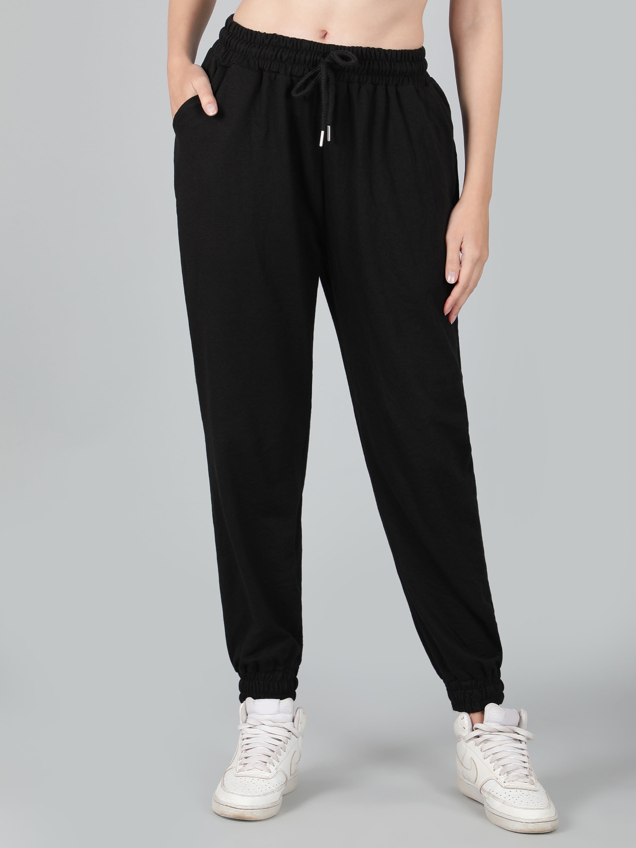 COTTON CASUAL BLACK PANT