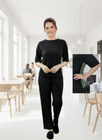 JACARD TAXTURE 4*4 MODAL SPANDEX COORD-SET FOR GIRL & WOMEN'S