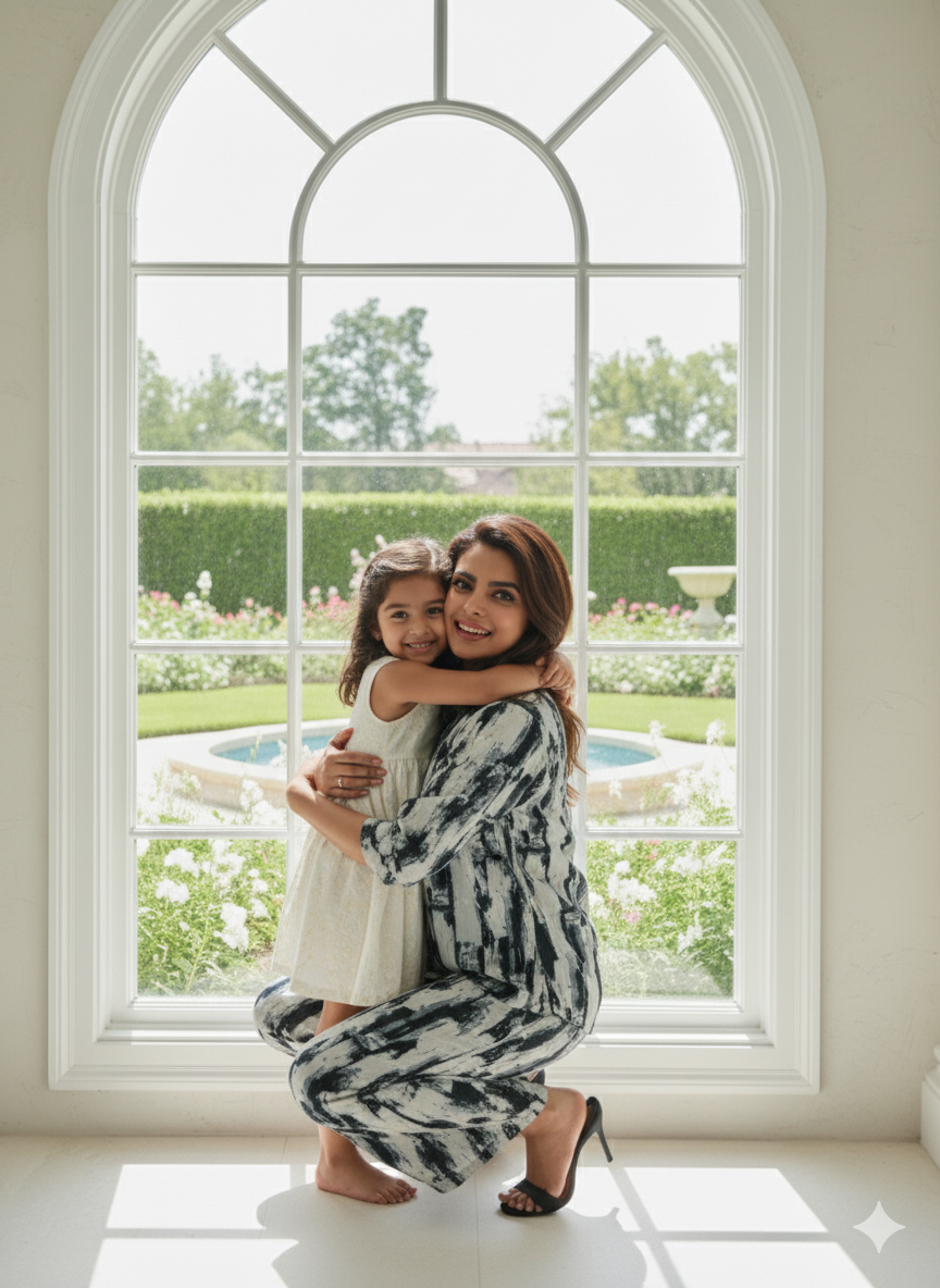 Imported Printed B/W Coord Set