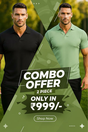 100% ORGANIC COTTON POLO T-SHIRT COMBO 999/-( Piece off 2)