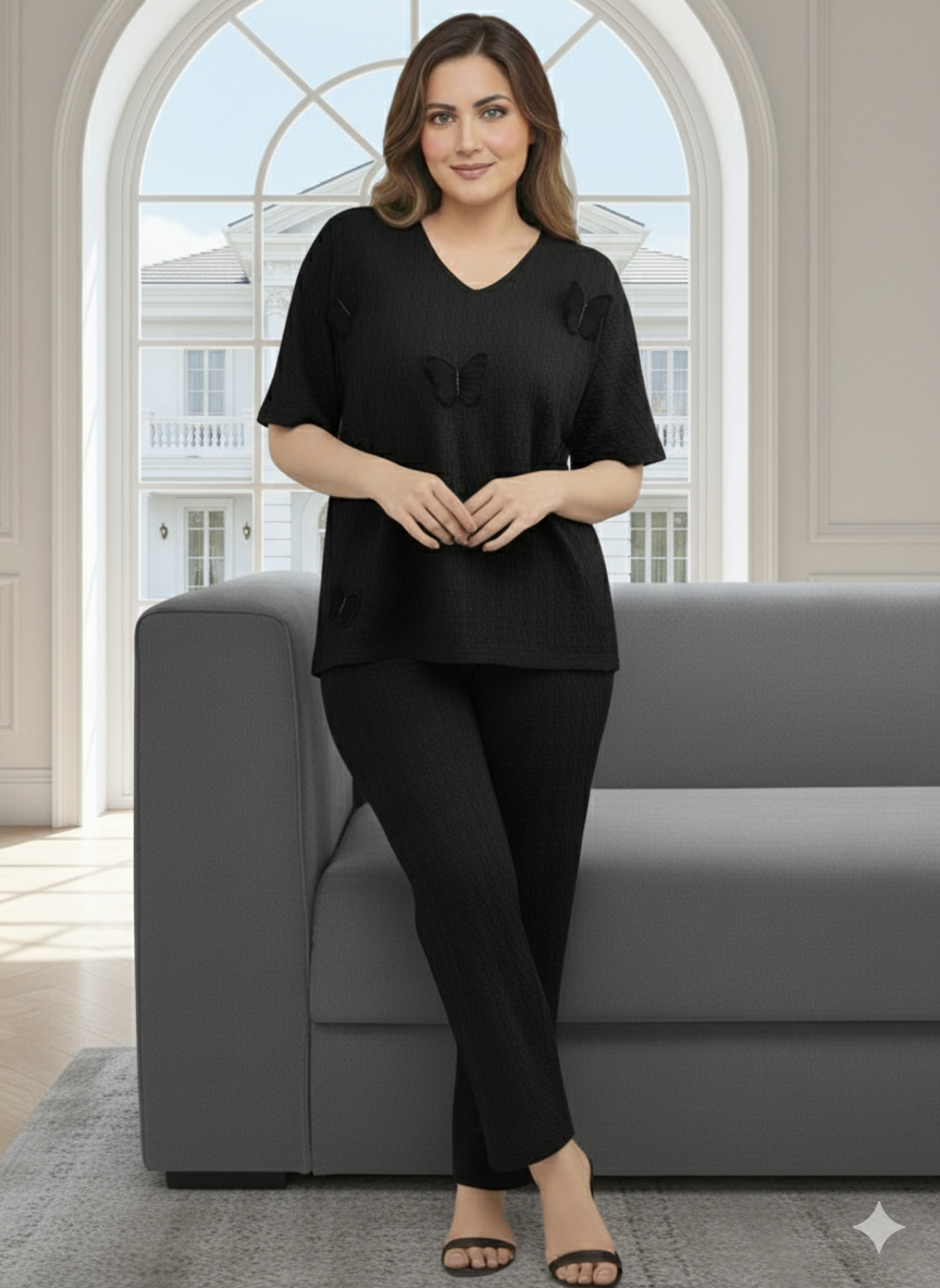 BUTTERFLY PETCH STYLISH ELEGANT COORD SET