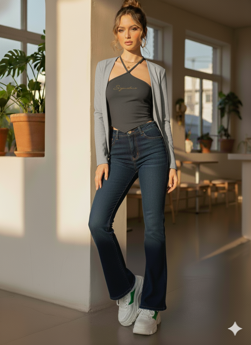 ORGANIC COTTON HALTER NECK TOP