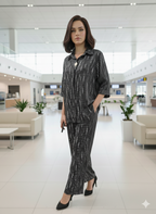 Imported Printed B/W Coord Set