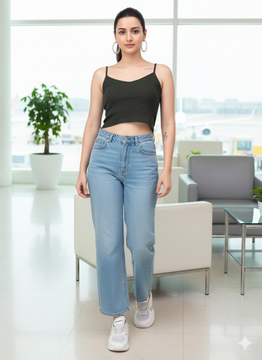 COTTON SPAGHETTI TOP