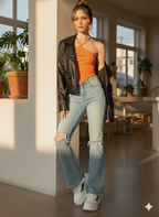 ORGANIC COTTON HALTER NECK TOP