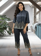 Trendy Embroydri Coord Set for Girl And Womens