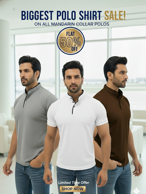 Trendy Chines Collar Polo T-shirt Combo (1299/- Pack Of 3)