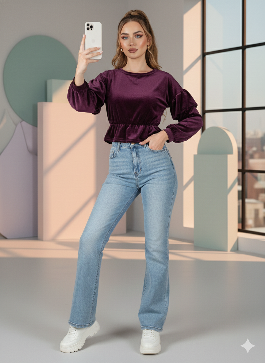 Korean Velvet Top