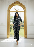 Imported Printed B/W Coord Set