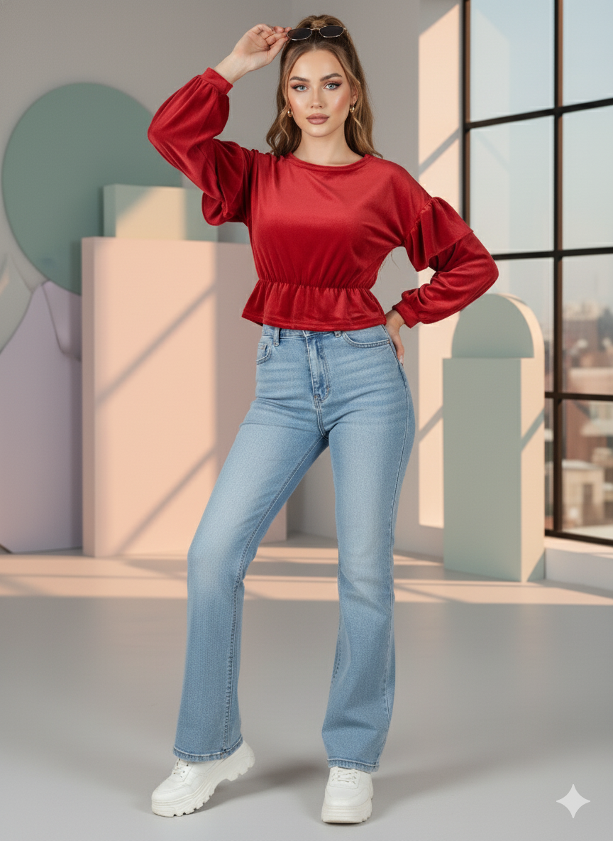 Korean Velvet Top