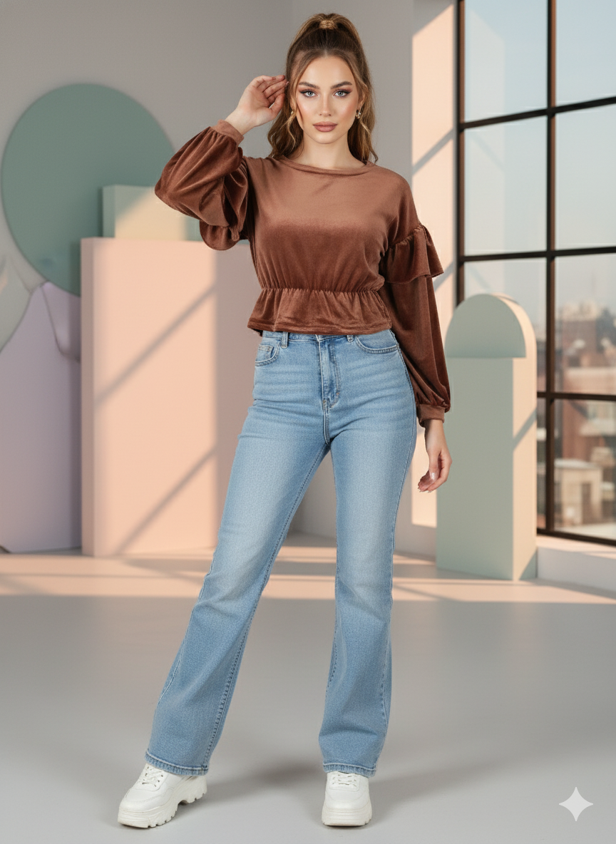 Korean Velvet Top