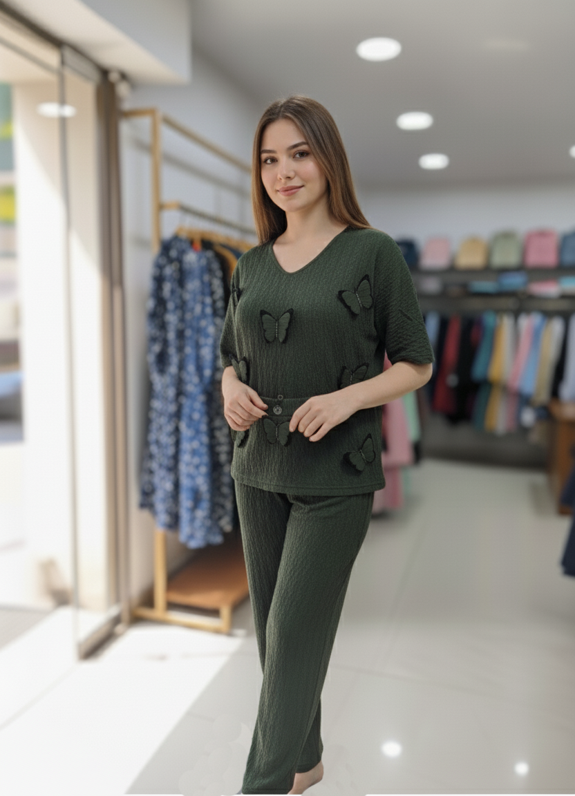 BUTTERFLY PETCH STYLISH ELEGANT COORD SET