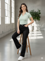 COTTON RIB GIRL TOP