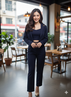 Korean Bland Attractive 3 Pec Coord Set For Girl