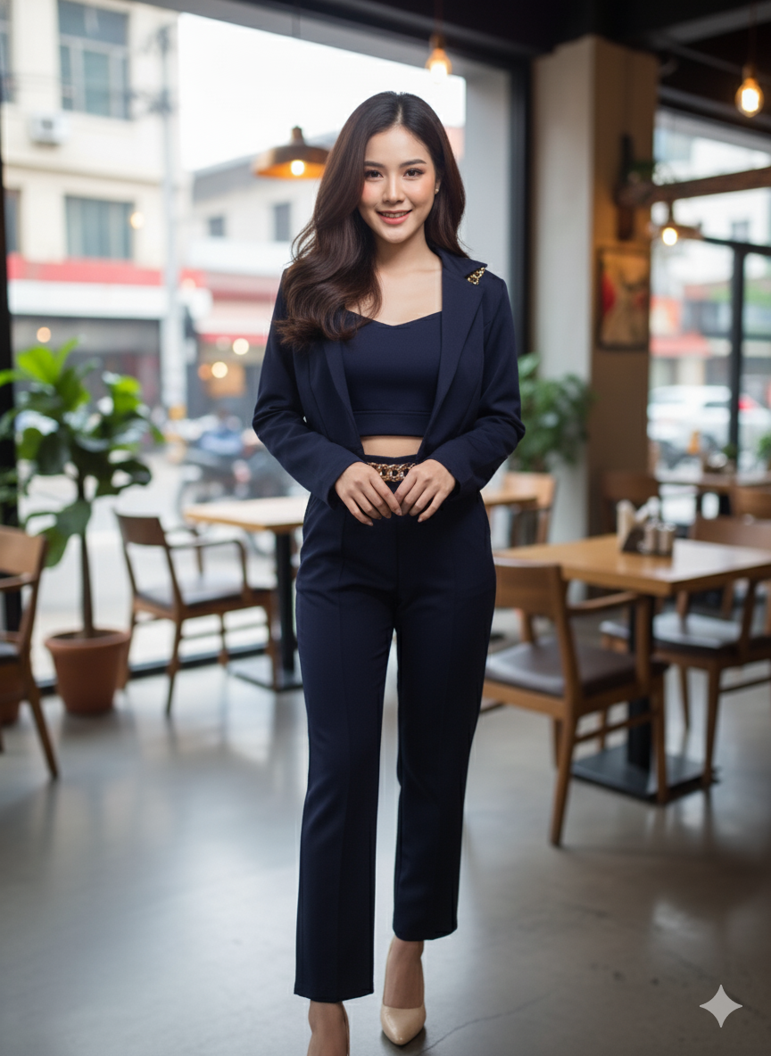 Korean Bland Attractive 3 Pec Coord Set For Girl