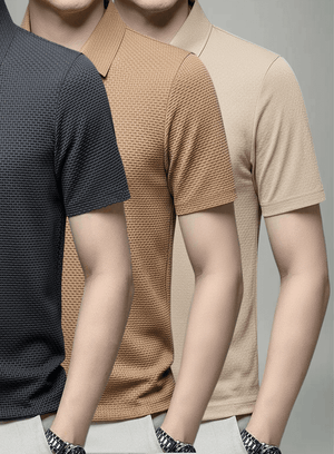 (PACK OF 3) Korean Modal Luster Polo Tees