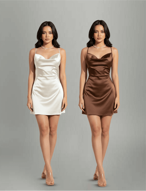 SATIN SLEEVELESS DRESS