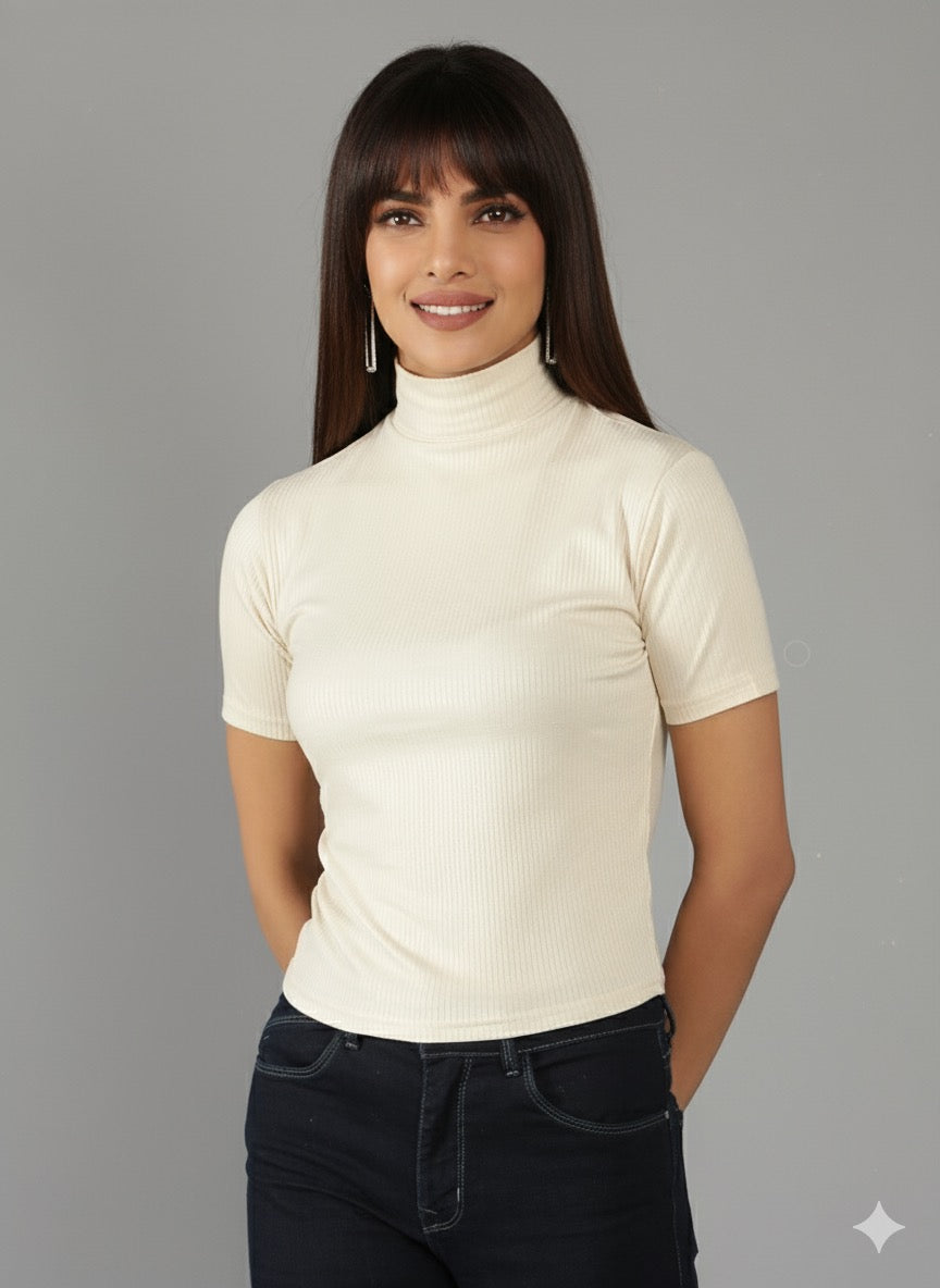 Knitted Rib Lycra Top