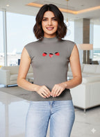 Sleevless knitting Top