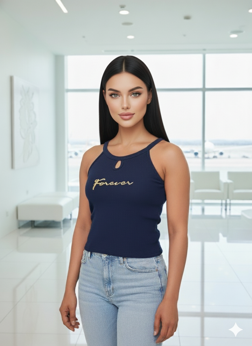 knitting tan top