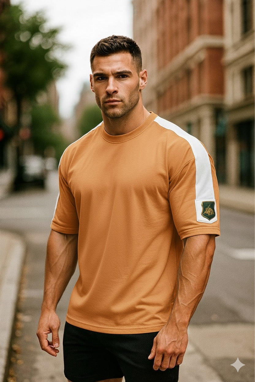 ORGANIC COTTON RIB OVERSIZED MENS T-SHIRT