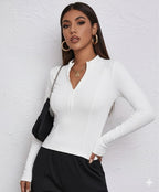 ORGANIC RIB LONG SLEEVE TOP