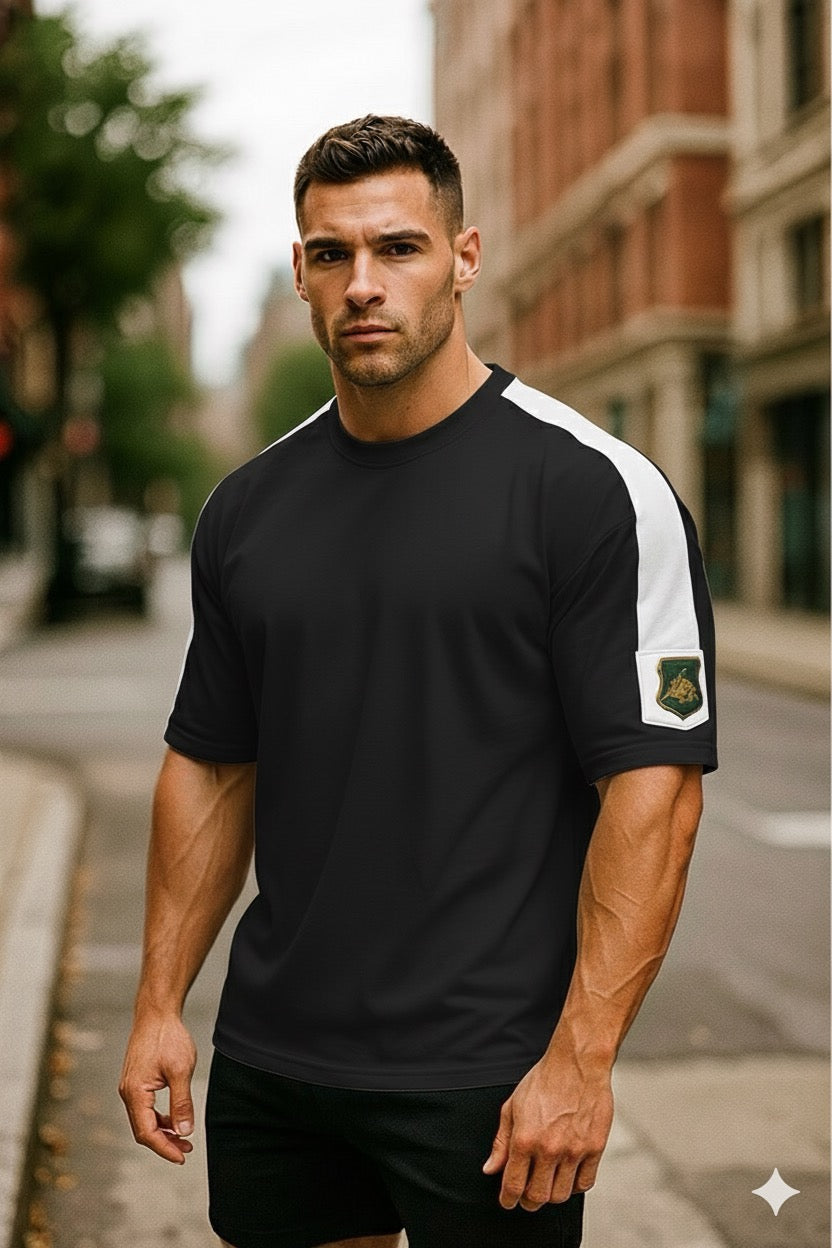 ORGANIC COTTON RIB OVERSIZED MENS T-SHIRT