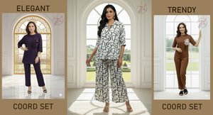ELEGANT COORD SET FOR WOMEN APPLYED ANYTIME ANYWEAR COMBO (PACK OF 3)